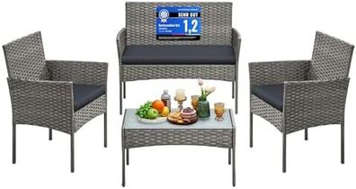 Garden Furniture Set, 4 Pieces