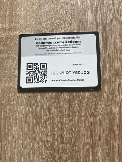 Pokemon Scarlet & Violet Reword Card