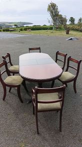 Solid mahogany table and chairs