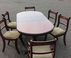 Solid mahogany table and chairs