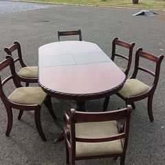 Solid mahogany table and chairs