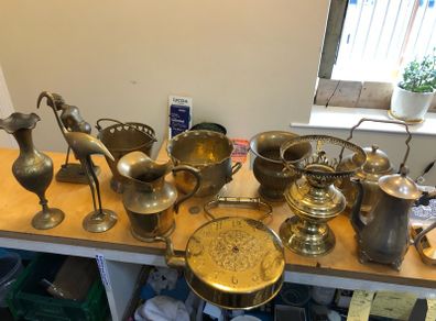 Vintage Large Solid Brass Statuettes 30 each