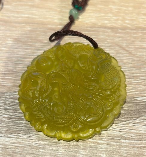Carved Antique Dragon Pendants (2)