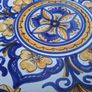 Hand-painted Italian ceramic plate in the classic "Ricco Deruta" pattern Image 5