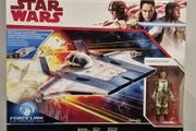 Brand New Star Wars Figure Playset - Resistance A-Wing Fighter &amp; Pilot by Disney/Hasbro Force Link