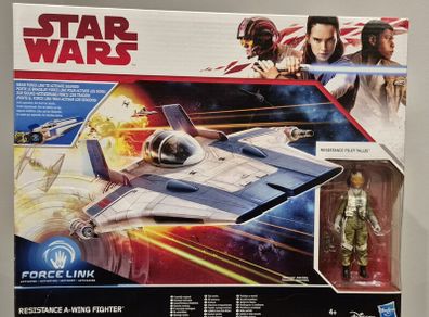 Brand New Star Wars Figure Playset - Resistance A-Wing Fighter & Pilot by Disney/Hasbro Force Link