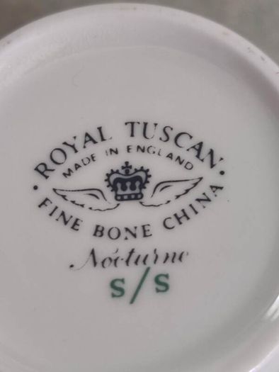 Vintage Retro 1970s Royal Tuscan Nocturne Pattern Set of 6  Cups , 6 Saucers , Cream Jug And Sugar Bowl.