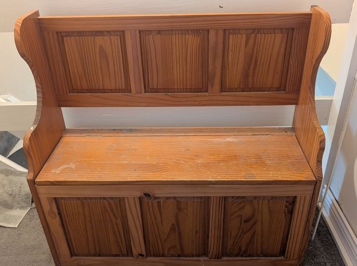Pine Monks Bench with Storage
