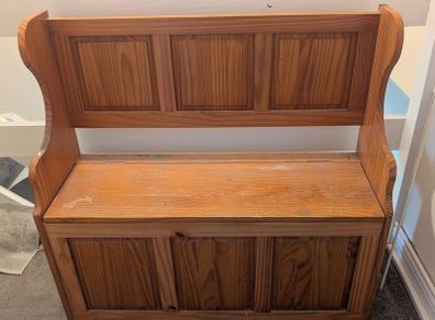 Pine Monks Bench with Storage