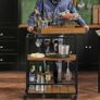 drinks bar trolley with removable tray Image 2