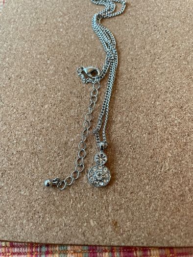 necklace with clear crystal charm