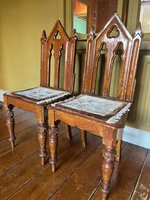 Antique Victorian hall chairs