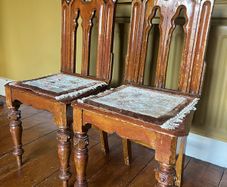 Antique Victorian hall chairs
