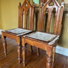 Antique Victorian hall chairs