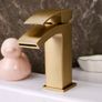 Waterfall Basin Mixer Tap | Brushed Brass (Gold) Image 5