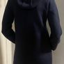 Navy/black zip hoodie coat Image 3