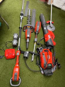 Professional Husqvarna Battery Powered Garden Tools Complete Set