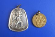 Two vintage ST. CHRISTOPHER medals (1970s/60s or earlier)