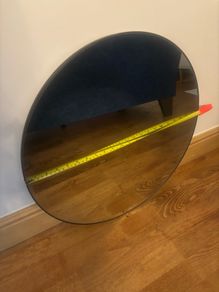 Black Circle Wall Mirror 55cm