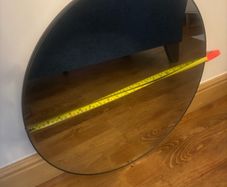 Black Circle Wall Mirror 55cm