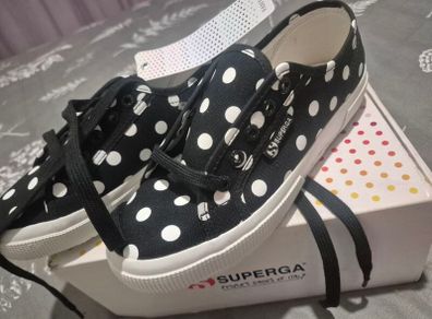 Superga polka dot shoes brand new still in boxs