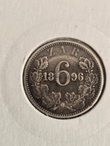 ZAR 6 pence 1896