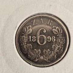 ZAR 6 pence 1896
