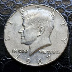 1967 United States "Kennedy Half Dollar" 40% Silver coin