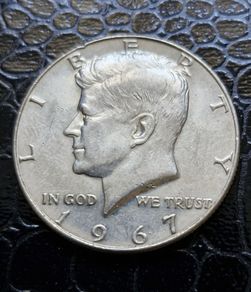 1967 United States "Kennedy Half Dollar" 40% Silver coin