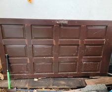 Pair Solid Teak Garage Doors