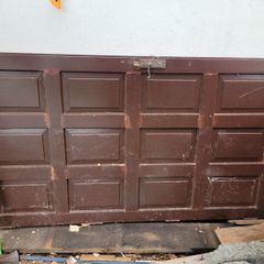 Pair Solid Teak Garage Doors