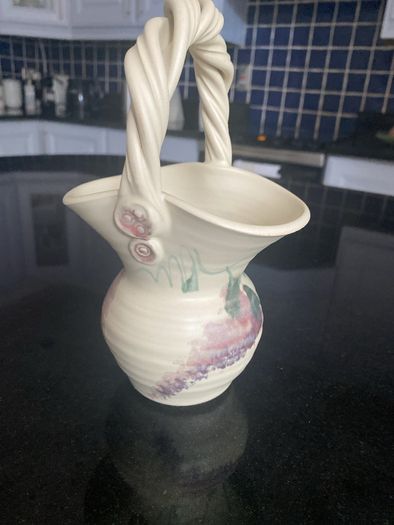 Ballydoughan pottery basket style vase