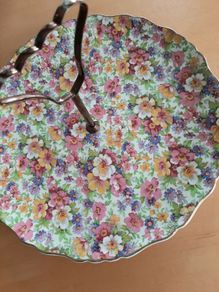 Vintage Du Barry cake plate