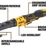 DeWALT 18V XR Cordless Brushless Sealed Head Ratchet Wrench 3/8 & 1/2 Inch Anvil PowerStack Battery And Multi Voltage Fast Charger. Image 2