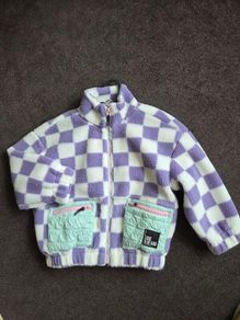 Next CHECKED - Fleece jacket - purple