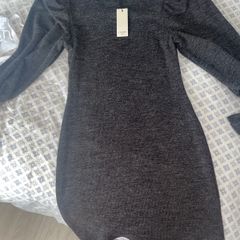 Grey wool dress