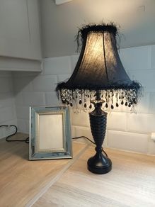 lamp and picture frame