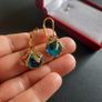 Vintage Style Dragonfly Earrings with Blue Crystal Boho Dangle Earrings Jewellery Image 5