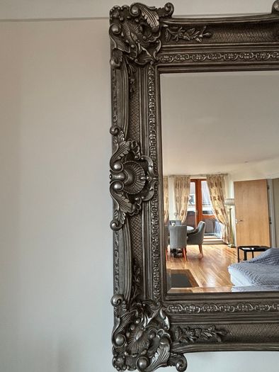 Oxford Mirror - Antique Silver