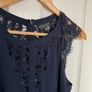 WAREHOUSE NAVY lace back dress Image 5