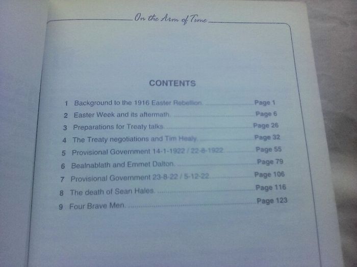 Scarce Irish History Book: On The Arm of Time