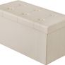 MULTIPLE COLOURS AVAILABLE Folding Ottoman Bench Storage Box with Lid, Large Storage Seat Faux Leather Footstool Toy Storage Box, Black, 76 x 38 x 38 cm Image 2