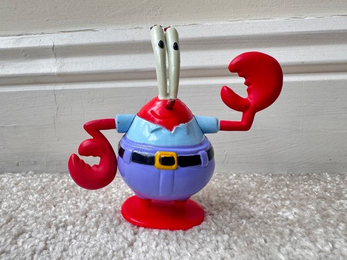 Spongebob Squarepants 2011 Viacom Mr Krabs cake topper approx. 9 cm. Used Please see photos