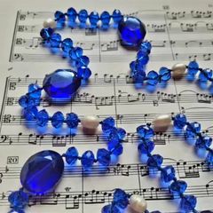 Victorian baroque pearl & cut glass necklace