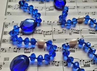 Victorian baroque pearl & cut glass necklace