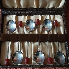 boxed red tip collectable spoon's