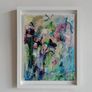 Original Abstract Painting Framed Original Floral Landscspe Garden Image 4