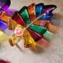 Vintage murano trio rainbow glass bowl & leaf trinket dishes Image 5