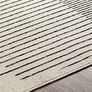 Nairobi Geometric Rug - Scandi Area Rugs Living Room, Dining, Kitchen - Modern Aztec Abstract Rugs for Bedroom - Berber Boho Rug Style, Easy Care - Large Rug 130x170cm Ivory, Black and Cream Rug (FREE POSTAGE) Image 3