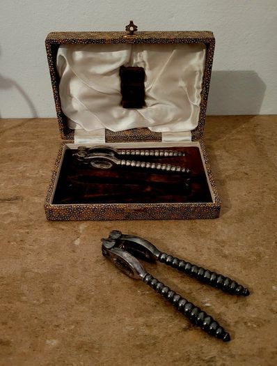 Victorian nut cracker set